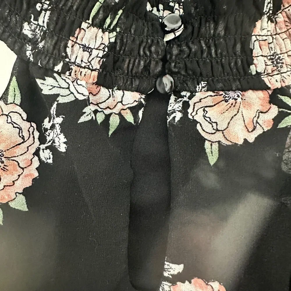 As U Wish black floral dress. Size S